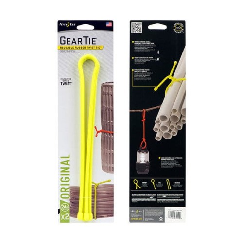 Nite Ize - Elastyczny trok Gear Tie 24" - 2 szt. - Neon Yellow - GT24-2PK-33-1 53688