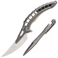 Nóż składany RikeKnife Alien 4 Dark Gray Titanium, Damasteel by Richard Wu (ALIEN4-DG)-1 53745