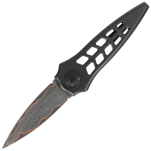 Nóż grawitacyjny Paragon Warlock Enchanted 6061 Custom Model 7 Black Aluminium, Baker Forge Raindrop Gomai Copper Shim 80CRV (ENCHA-B-BFD)-1 53747