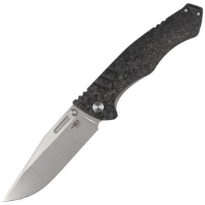 Nóż Bestech Keen II Black Titanium / Marble Carbon Fiber, Stonewashed / Satin CPM S35VN by Koens Craft (BT2301B)