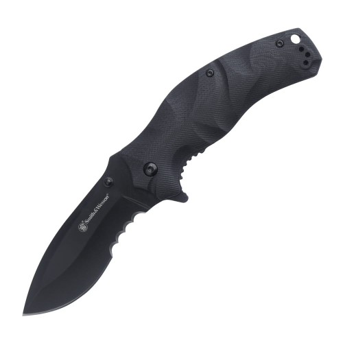Smith&amp;Wesson - Nóż składany EDC Black Ops Recurve - 8Cr13MoV - Czarny - 1147098-1 54052