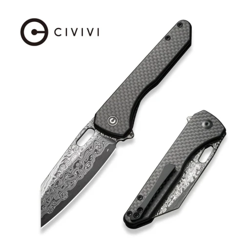 Nóż składany Civivi Nugz Black G10/Carbon Fiber, Damascus by Matthew Wehrwein (C23060-DS1)-1 54200