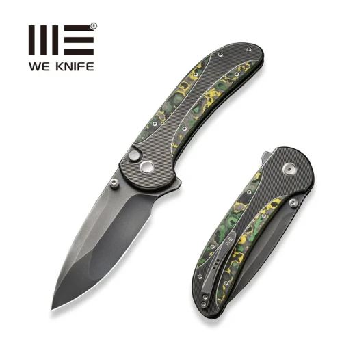 Nóż składany We Knife Zizzit Titanium/Toxic Storm Fat Carbon, Polished Gray CPM 20CV (WE23031-4)-1 54216
