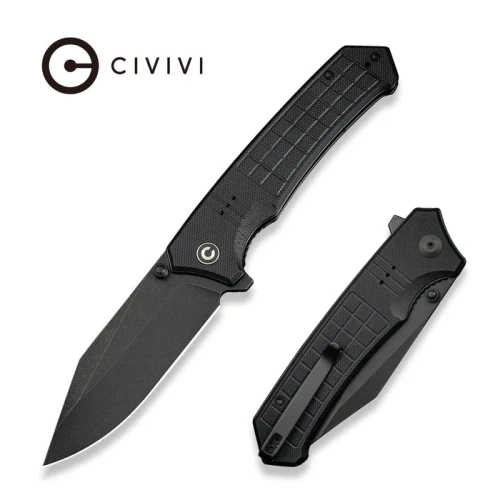 Nóż składany Civivi Tacticorix Black G10, Black Stonewashed Nitro-V (C23055-1)-1 54221