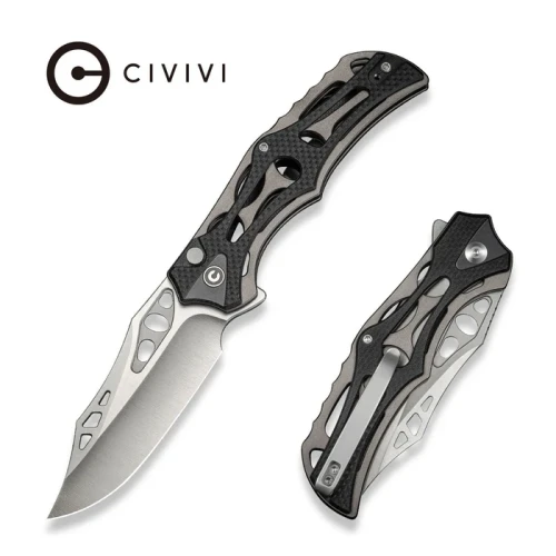 Nóż składany Civivi Biophase Gray Aluminium/Black G10, Satin Nitro-V (C23083C-3)-1 54226