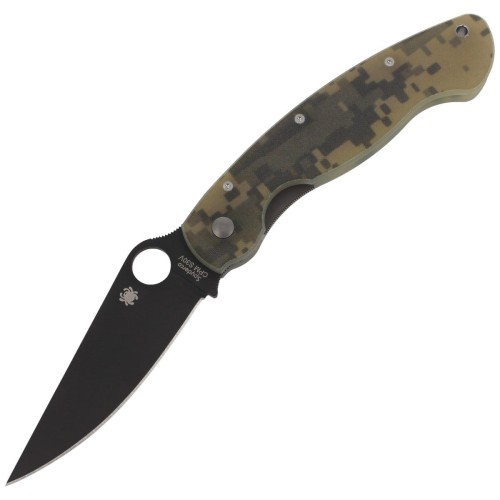 Nóż składany Spyderco Military G-10 Camo / Black Blade (C36GPCMOBK)-1 54441
