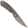 Nóż składany Bestech Lito Titanium / Black Canvas Micarta, Satin M390 by Ostap Hel (BT2307A)-3 54502