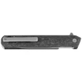 Nóż składany Tekto F2 Bravo Black Forged Carbon Fiber, Silver HW/Clip, Satin D2-2 54630