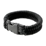 Bransoletka Paracord EDCX Fish black