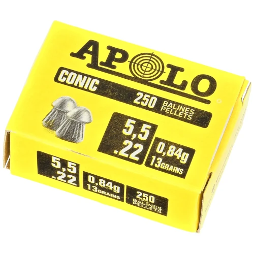 Śrut Apolo Conic 5.5 mm, 250 szt. 0.84g/13.0gr (20006)-1 55225