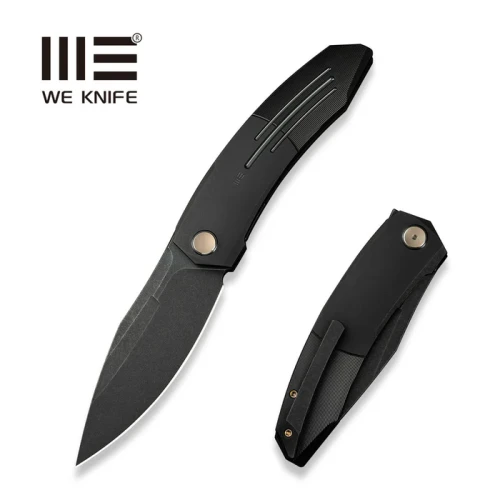 Nóż składany WE Knife Sine Wave Black Titanium, Black Stonewashed M390 (WE23069B-1)-1 55330