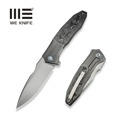 Nóż składany WE Knife Archeozoic Gray Titanium/Aluminium Foil Carbon Fiber, Hand Rubbed Satin M390 (WE23091-2)-1 55341