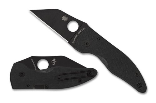 Nóż składany Spyderco MicroJimbo Black G10, Black DLC Plain CPM S30V by Michael Janich (C264GPBK)-1 55362