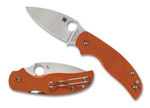 Nóż składany Spyderco Sage 5 Burnt Orange FRN, Satin Plain CPM REX 121 (C123BORP)-1 55363