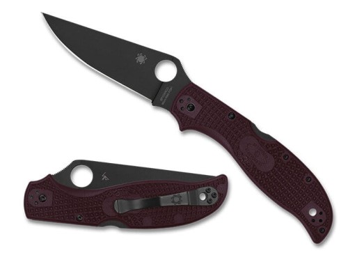 Nóż składany Spyderco Stretch 2 XL Sprint Run Burgundy FRN, TiCN Micro-Melt PD#1 by Sal Glesser (C258BGBKP)-1 55365