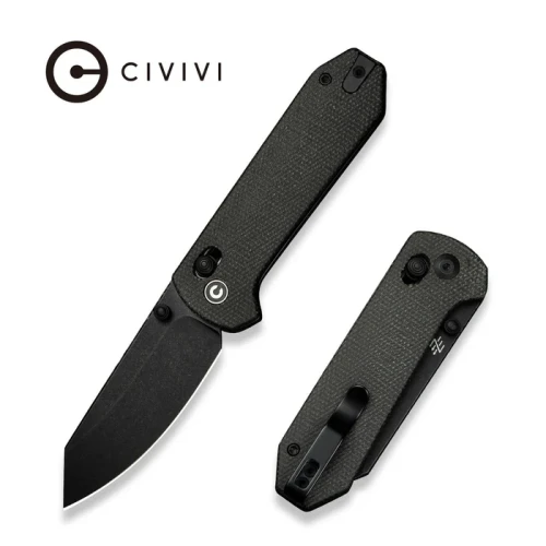 Nóż składany Civivi Yonder Dark Green Canvas Micarta, Black Stonewashed 14C28N by Zac Whitmore (C23073B-1)-1 55401