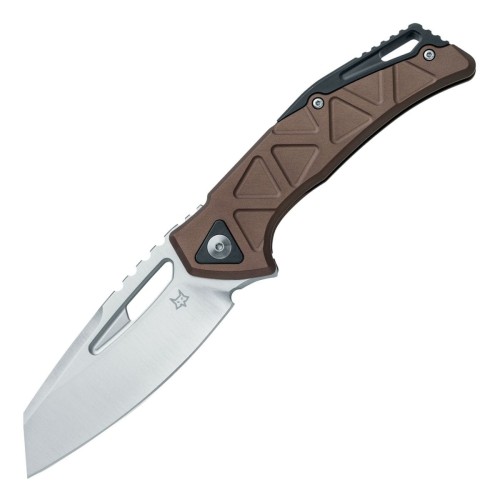 Nóż składany Fox Chronos Bronze Aluminum Knife, Black HW, Satin MagnaCut by Stefan Merk (FX-552 ALBR)-1 55529