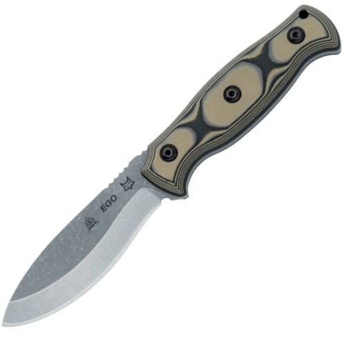 Nóż Fox Ego Black/Coyote Tan G10, Stonewashed AISI 1095 by Alfredo Doricchi (TK-FX01)-1 55533