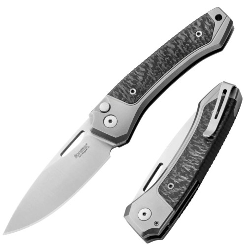 Nóż składany LionSteel Twain Gray Titanium / Carbon Fiber, Satin MagnaCut by Gianni Pauletta (TW GY CF)-1 55583