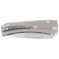 Nóż składany Medford Slim Midi Tanto Gray Titanium, Std HW, Brushed/Flamed Tsunami Clip, Tumbled S45VN by Greg Medford (MK2014TT-01TM-TSCF-Q4)-2 55590