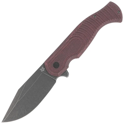 Nóż składany Fox Eastwood Tiger Burgundy Micarta, Black S90V by Gudy Van Poppel (FX-524 MB)-1 55614