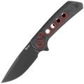 Nóż składany Reate PL-XF-12 Black Micarta/Red G10 Inlay, Black PVD Nitro-V-1 55635