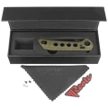 Nóż składany Reate PL-XF-4 Green Micarta/Black G10 Inlay, Black PVD Nitro-V-2 55638