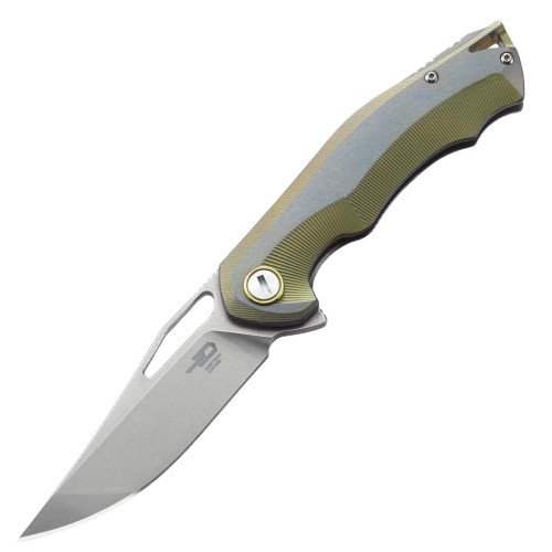 Nóż składany Bestech Tercel Retro Gold Titanium, Stonewashed CPM S35VN (BT1708A)-1 55648
