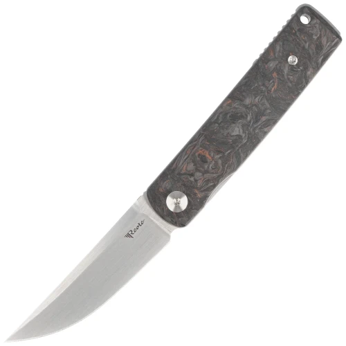 Nóż składany Reate Bushido Titanium/Dark Matter Copper Fat Carbon, Hand Satin M390 (BSO.DMC.SAT)-1 55671