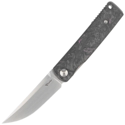 Nóż składany Reate Bushido Titanium/Dark Matter Purple Fat Carbon, Hand Satin M390 (BSO.DMP.SAT)-1 55672