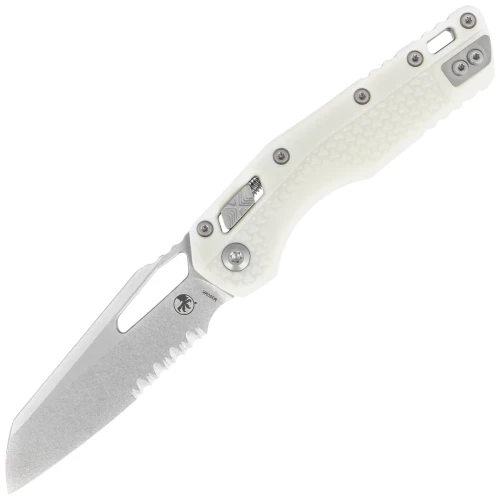 Nóż składany Microtech MSI S/E White Tri-Grip Polymer, Stonewashed M390MK by Tony Marfione (210T-11PMWH)-1 55677