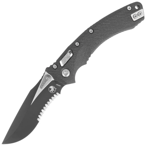Nóż składany Microtech Amphibian Ram-Lok P/S Fluted Black G10, Black M390MK by Tony Marfione (137RL-2FLGTBK)-1 55680
