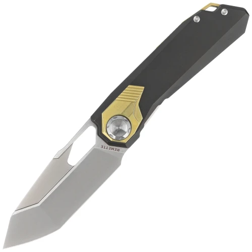 Nóż składany Remette Peregrine Falcon Brown / Gold Titanium, Hand Grinding Pearlescent M390 (RTT1-B)-1 55691