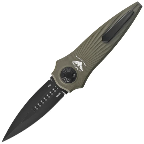 Nóż grawitacyjny Paragon Warlock-X Tapered StarBurst OD Green Aluminium, Cerakote Black CPM S35VN (WLOCX-TSB-OD-DO-CB)-1 55706