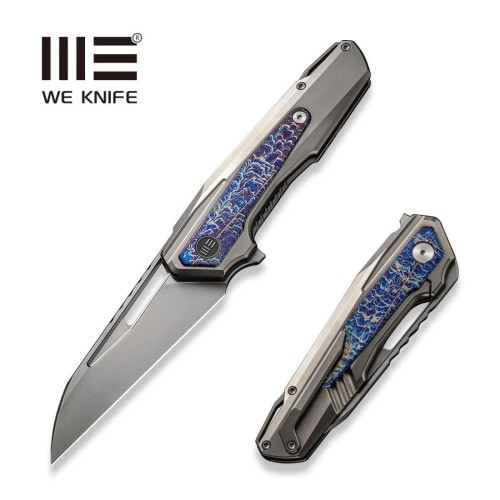 Nóż składany WE Knife Falcaria Polished/Flamed Titanium, Polished Bead Blasted CPM 20CV by Maciej Torbé (WE23012B-1)-1 55725