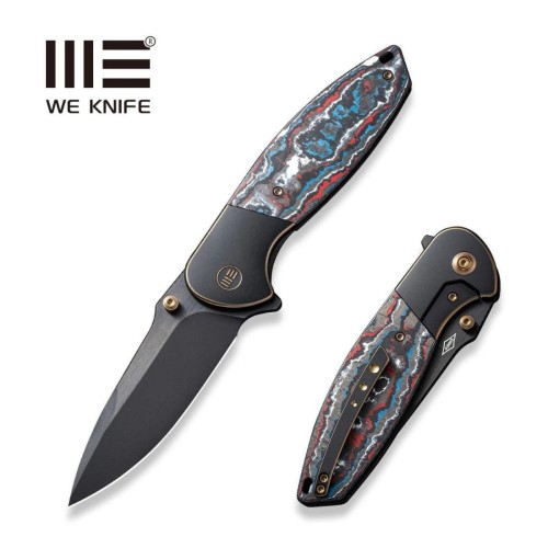 Nóż składany WE Knife Nitro OG Black Titanium/Nebula Fat Carbon, Black Stonewashed CPM 20CV by Peter Carey (WE23035-4)-1 55726
