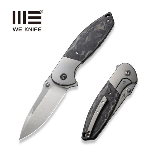 Nóż składany WE Knife Nitro OG Gray Titanium/Marble Carbon Fiber, Hand Rubbed Satin CPM 20CV by Peter Carey (WE23035-1)-1 55729