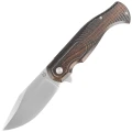 Nóż składany Fox Eastwood Tiger Ziricote Wood, Satin CPM S90V by Gudy Van Poppel (FX-524 ZW)-1 55731