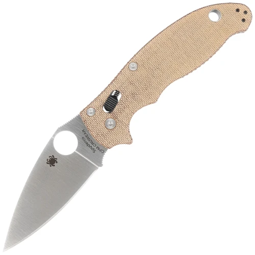 Nóż składany Spyderco Manix 2 Brown Canvas Micarta, Satin CPM Cru-Wear by Eric Glesser (C101MPCW2)-1 55733