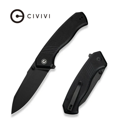 Nóż składany Civivi Placoid Black Coarse G10, Black Stonewashed 14C28N (C23079-1)-1 55801