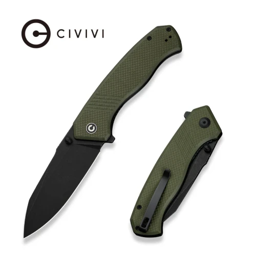 Nóż składany Civivi Placoid OD Green G10, Black Stonewashed 14C28N (C23079-3)-1 55804