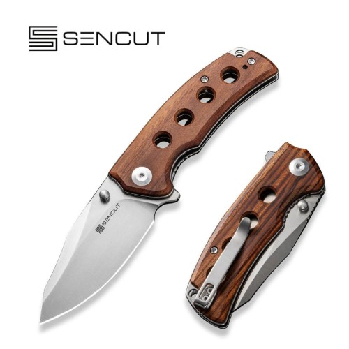 Nóż składany Sencut Excalis Guibourtia Wood, Satin 9Cr18MoV Knife (S23068-4)-1 55820
