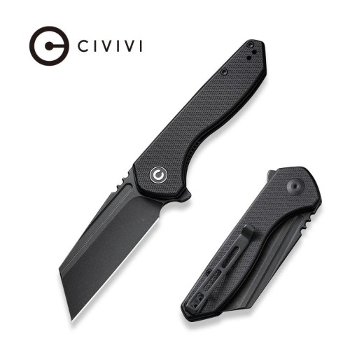 Nóż składany Civivi ExOne Black G10, Black Stonewashed Nitro-V by Brian Brown (C23036-1)-1 55823