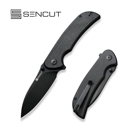 Nóż składany Sencut Borzam Black Canvas Micarta, Black 9Cr18MoV (S23077-3)-1 55824