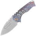 Nóż składany Medford Praetorian Genesis T Drop Point, Brushed/Acid/Flamed/Blue Titanium, Bronze HW/Clip, NP3 Breaker, Tumbled S45VN by Greg Medford (MK0294TD-03A2-T1C1-BN)-1 55926