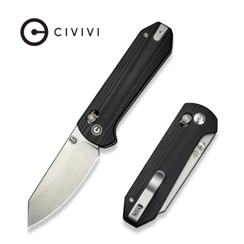 Nóż składany Civivi Yonder Black G10, Stonewashed 14C28N by Zac Whitmore (C23073-1)-1 55927