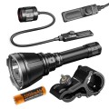 Zestaw latarka LED Fenix HT18R i montaż taktyczny ALG-18 oraz włącznik na kablu żelowy Fenix AER-05-8 56043