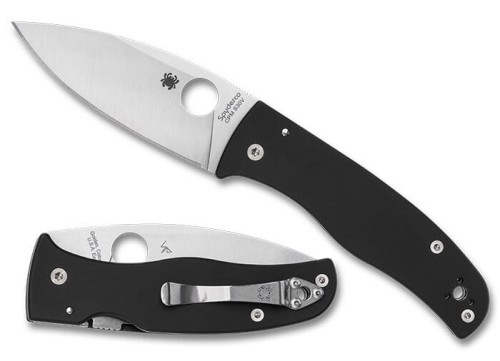 Nóż składany Spyderco Bodacious Black G10, Satin CPM S30V by Sal Glesser (C263GP)-1 56051