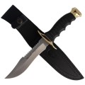 Nóż Muela 85-140 Black Rubber, Satin 420H-5 56085