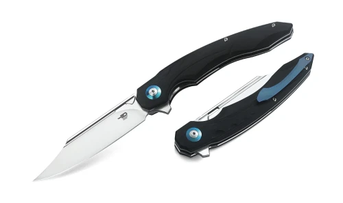 Nóż składany Bestech Fanga Black G10, Satin D2 by Kombou (BG18A)-1 56185